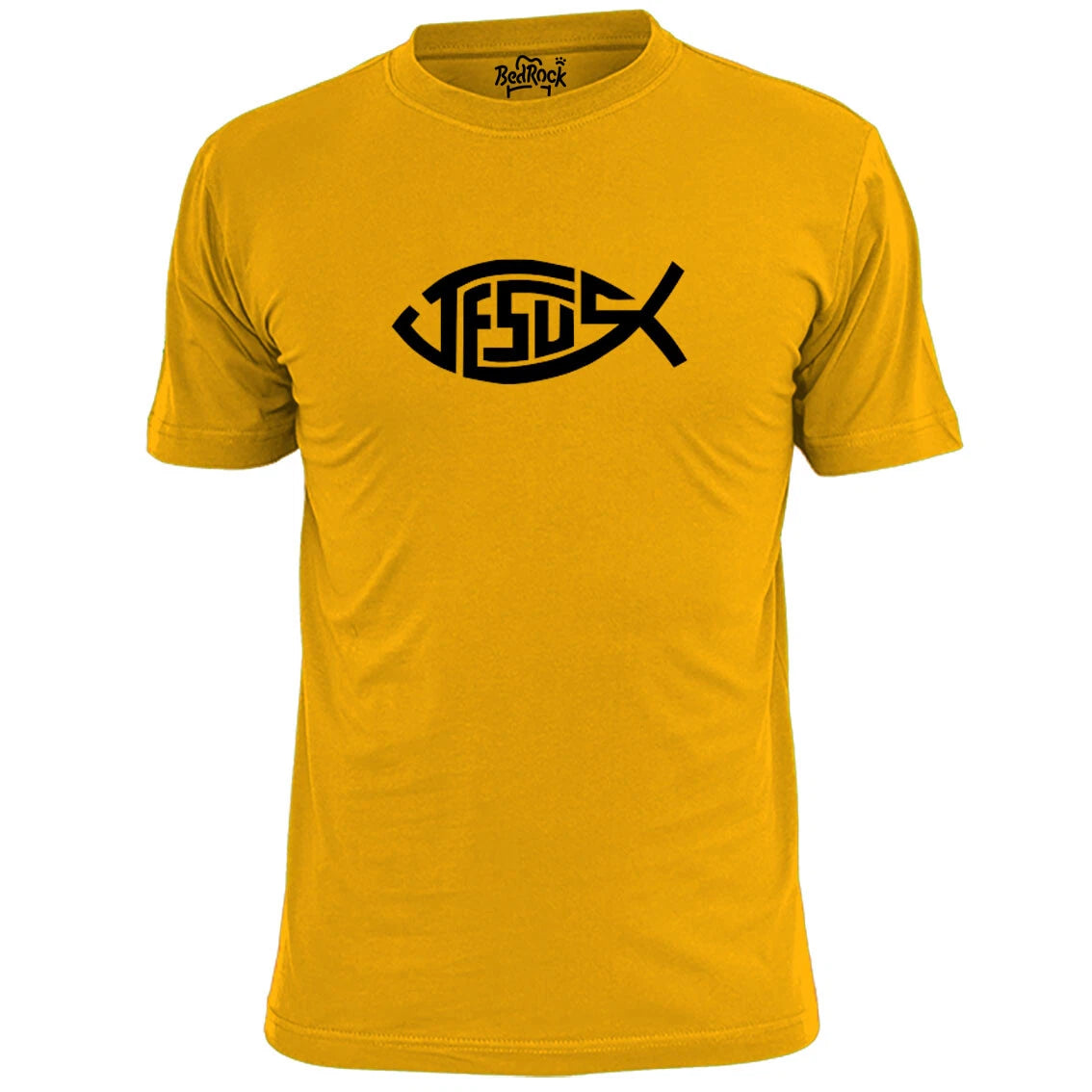 Mens Jesus Christian Fish v2 T Shirt Religion Christianity Bible