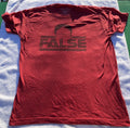 THE OFFICE Dwight Schrute “FALSE” Adult Large Crew Neck Funny Red T-Shirt MINT!
