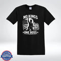 No Kings One Boss Shirt Patriotic Rock Guitar American Flag T-Shirt