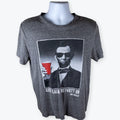 Novelty Tee  Gray Abe Lincoln "Keep Calm and Party On" Gray Mens M