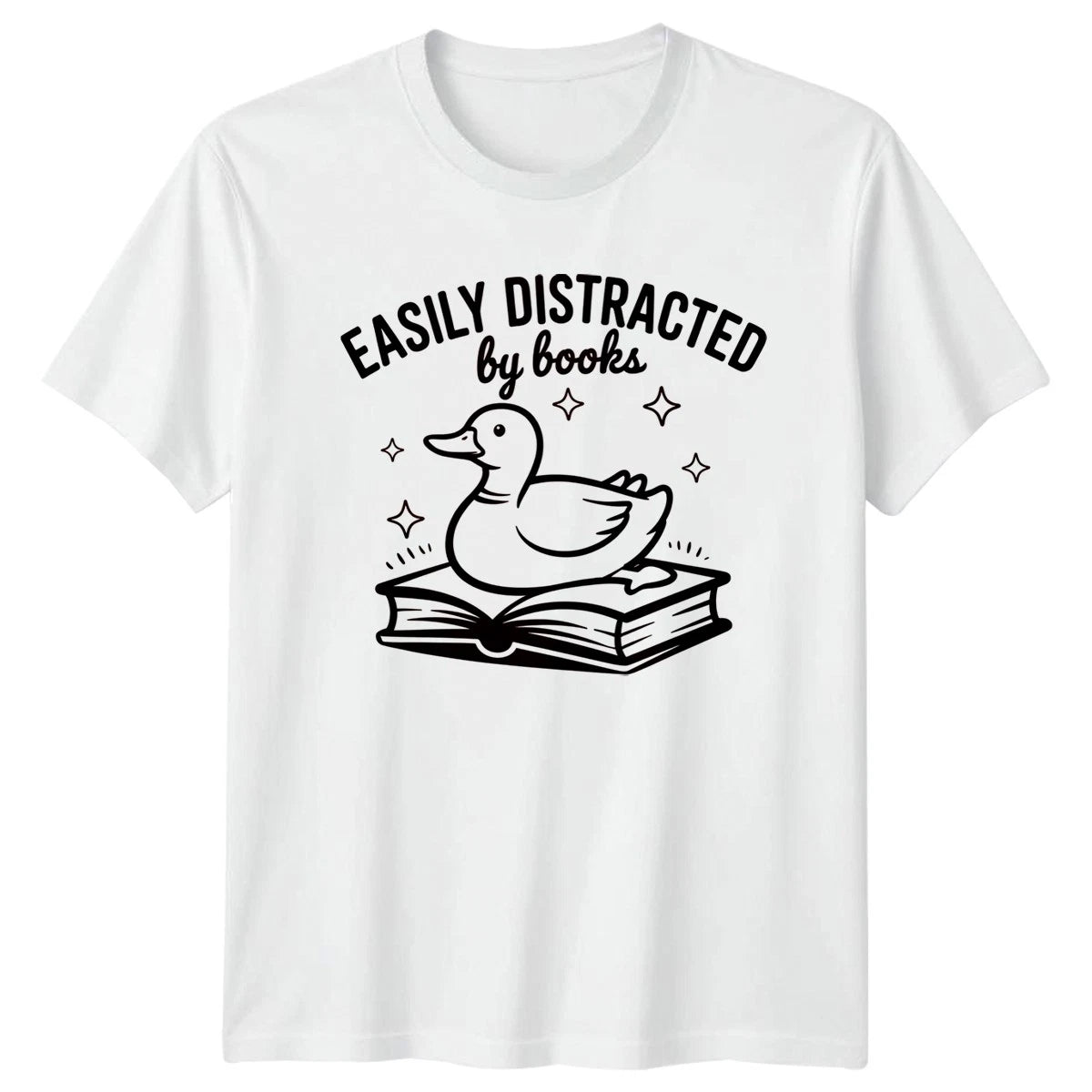 Easily Distracted By Books T-Shirt Book Lover Reading Gift For Him And