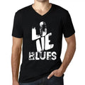 Men's Graphic T-Shirt V Neck Love Blues Eco-Friendly Limited Edition