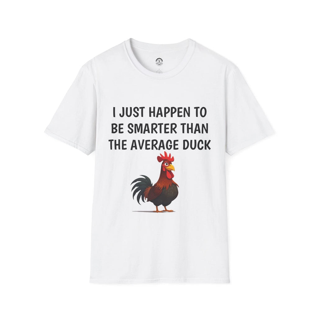 Smarter Than The Average Duck Rooster T-Shirt | Funny Farm Animal Tee