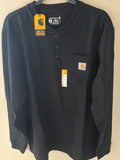 NWT Carhartt Men's Loose Fit Heavyweight Long-Sleeve Pocket Henley T-Shirt