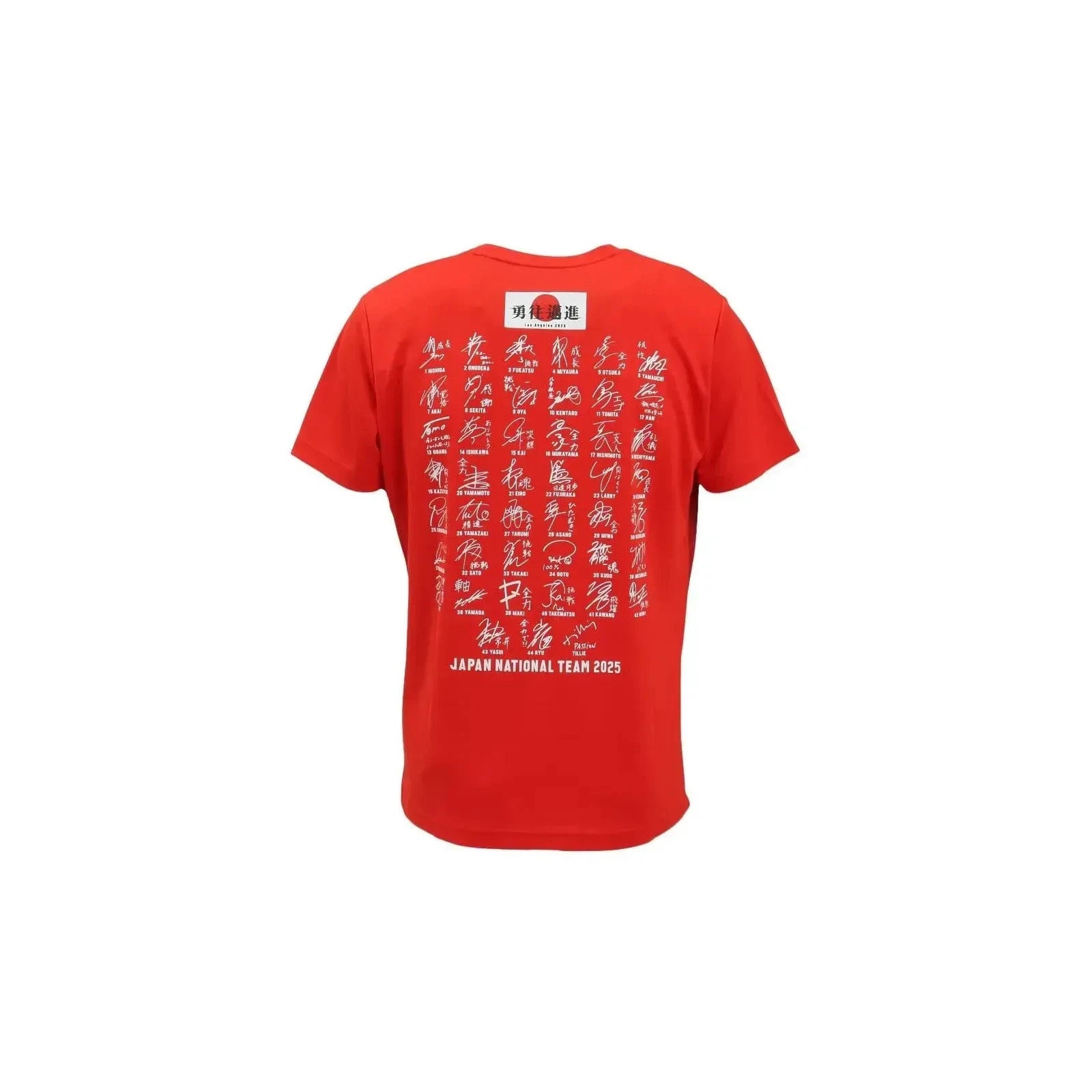 Asics Volleyball 2025 Japan Team Support T-Shirt Signed 2053A287 600 V-Red Japan