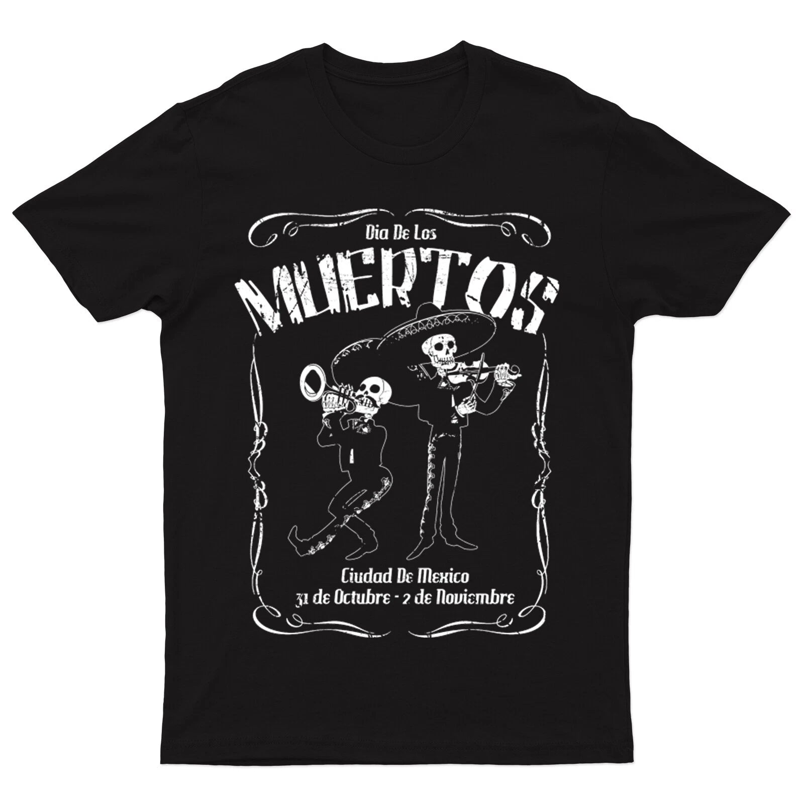 Day Of The Dead Mexican T-Shirt Sugar Skull dia de los muertos Tradition #V#DD70