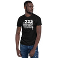 Funny Gun Owner Pro Second Amendment Rights USA .223 Because Rocks T-shirt