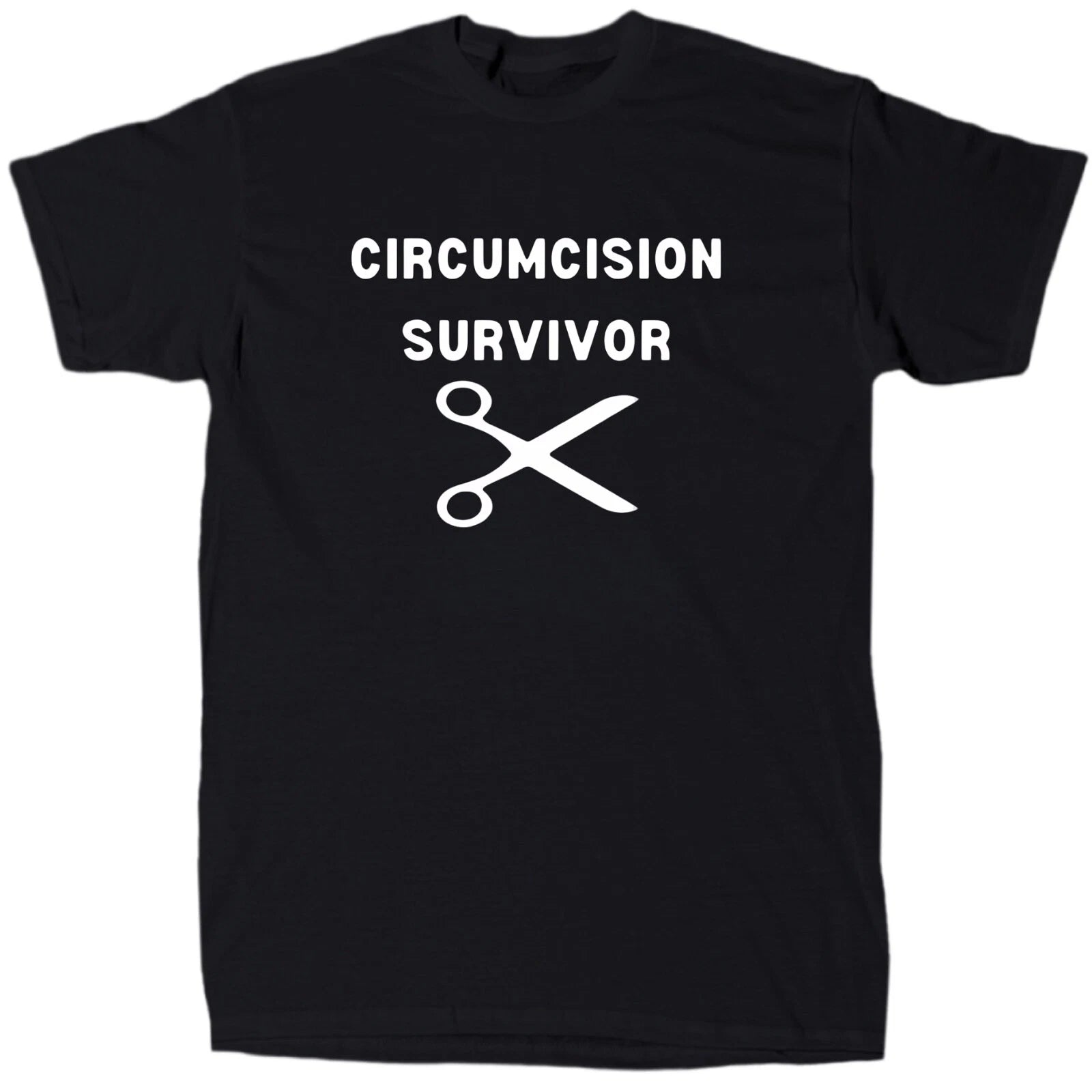 Circumcision Survivor Men’s Funny Novelty T-Shirt - Cotton - Gift - Crew