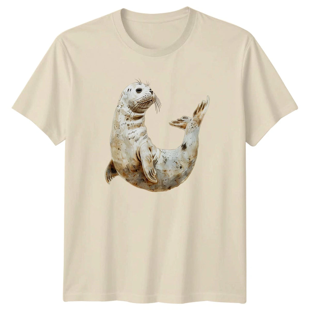 Boho Seal Art T-Shirt Ocean Wildlife Gift For Him And Her