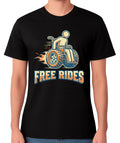 Free Rides T-Shirt Funny Wheelchair Speed Disability Graphic Unisex Disabled Tee