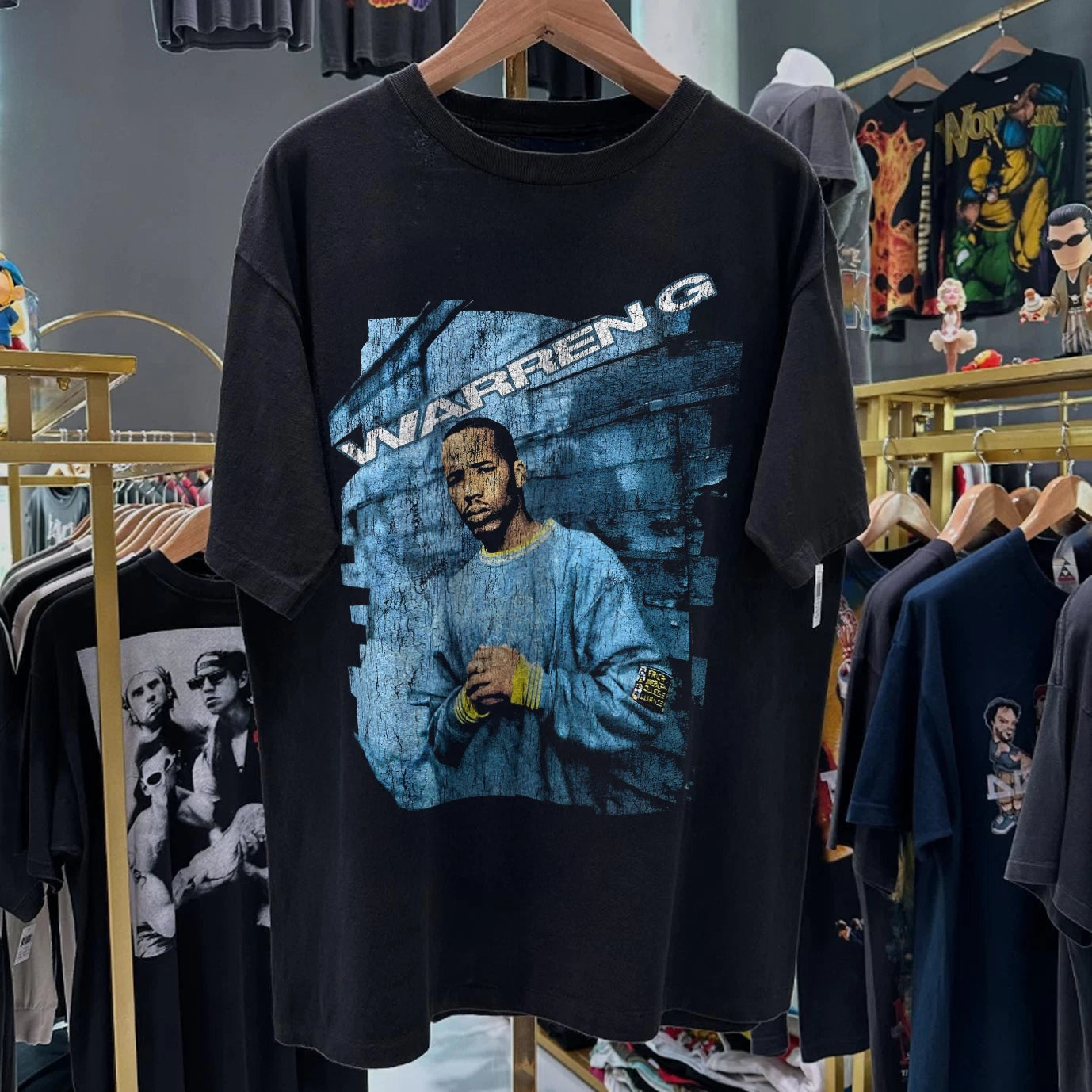 90s Warren G 'This Dj Be' Washed T-Shirt Black L