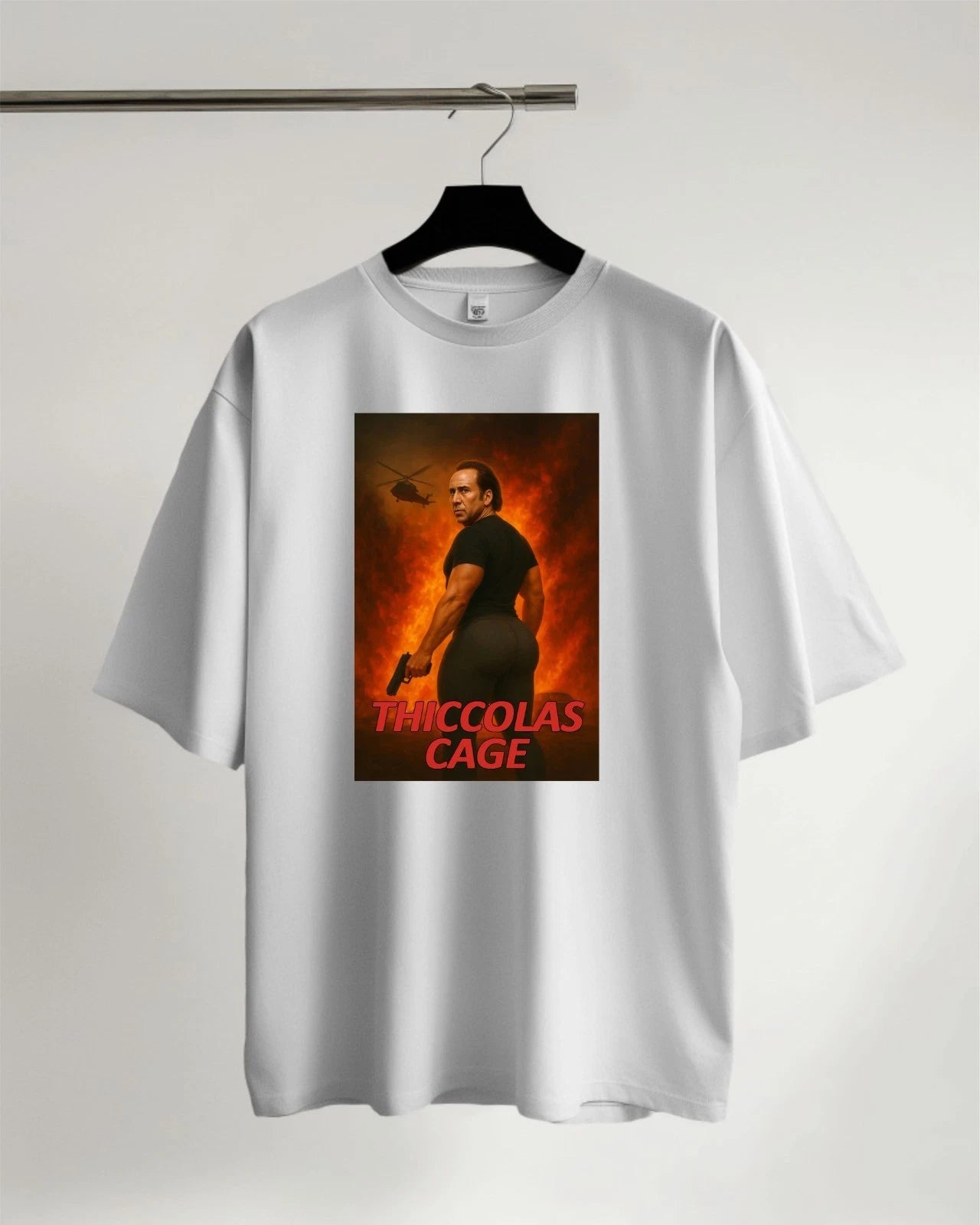 Thiccolas Cage Meme T-Shirt, Funny Meme Shirt, Meme Lover T Shirt, Gag Shirt