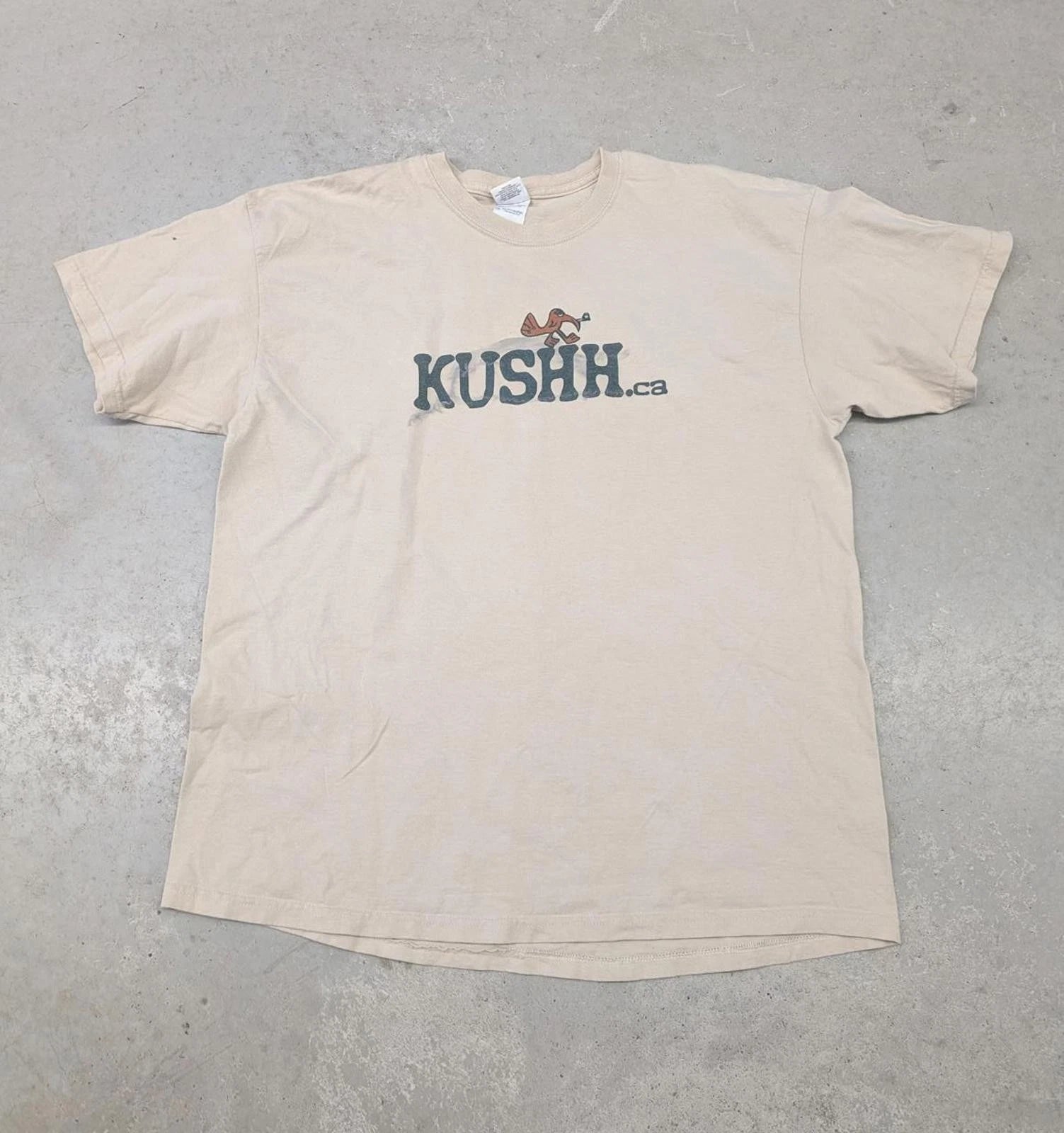 Y2K Kushh.ca Smoking Bird Logo T-shirt