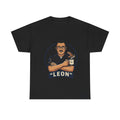 Leon Police Officer Portrait Tee | Cartoon Badge Emblem