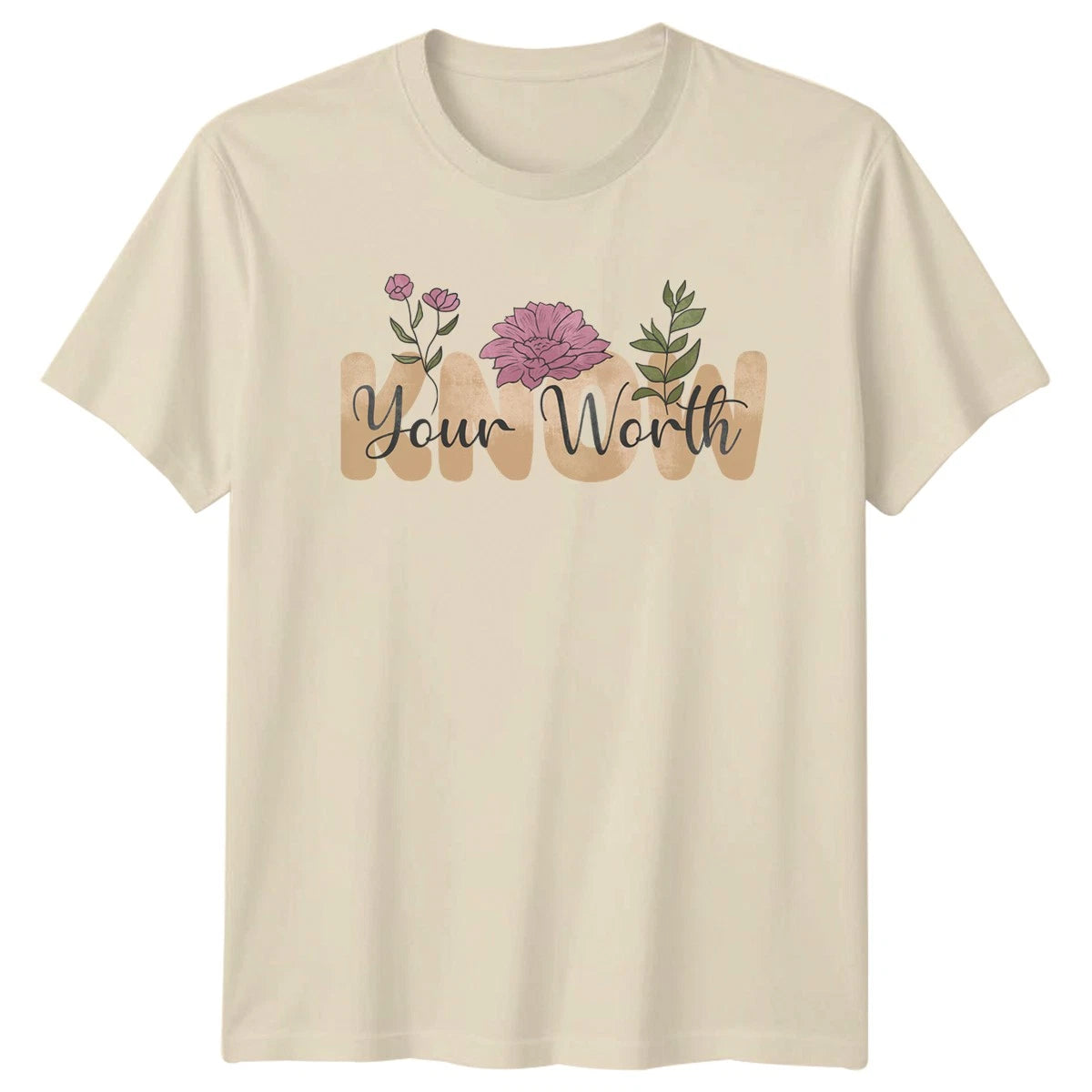 Your Worth Womens T-Shirt Self Love Motivational Mothers Day Gift For Her