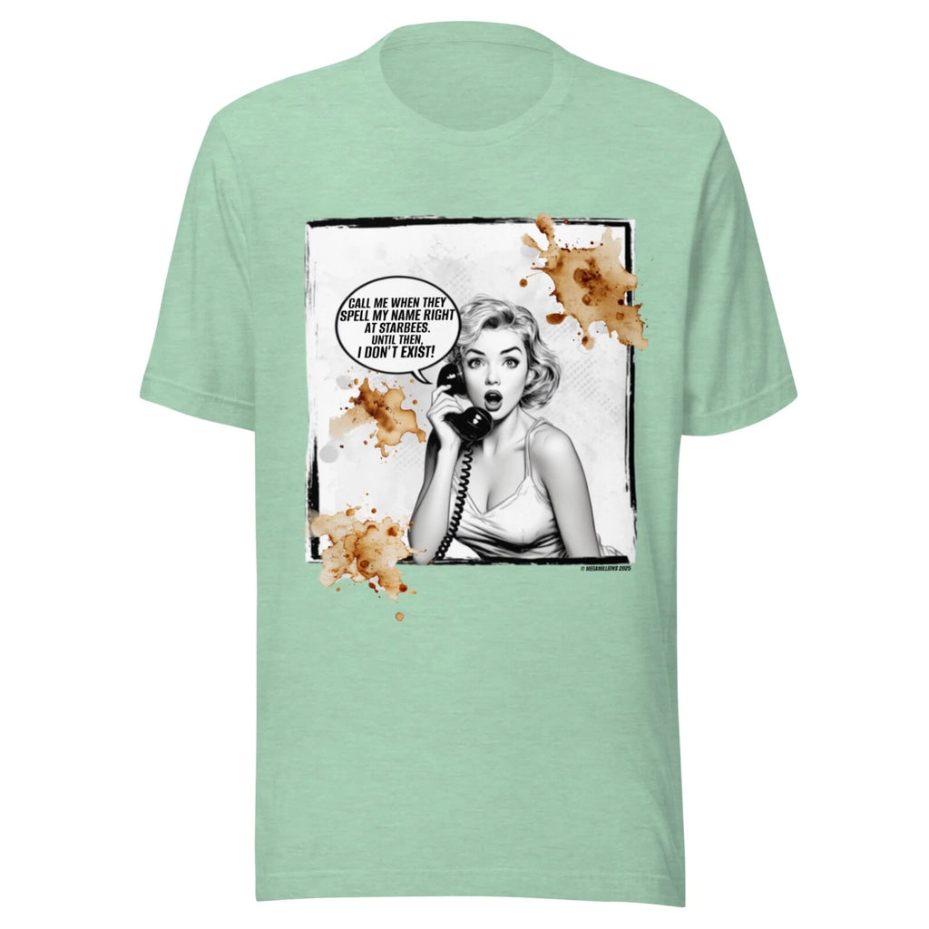 vintage COFFEE SHIRT - FUNNY  - POP ART WOMAN - ALL SIZES- MINT GREEN
