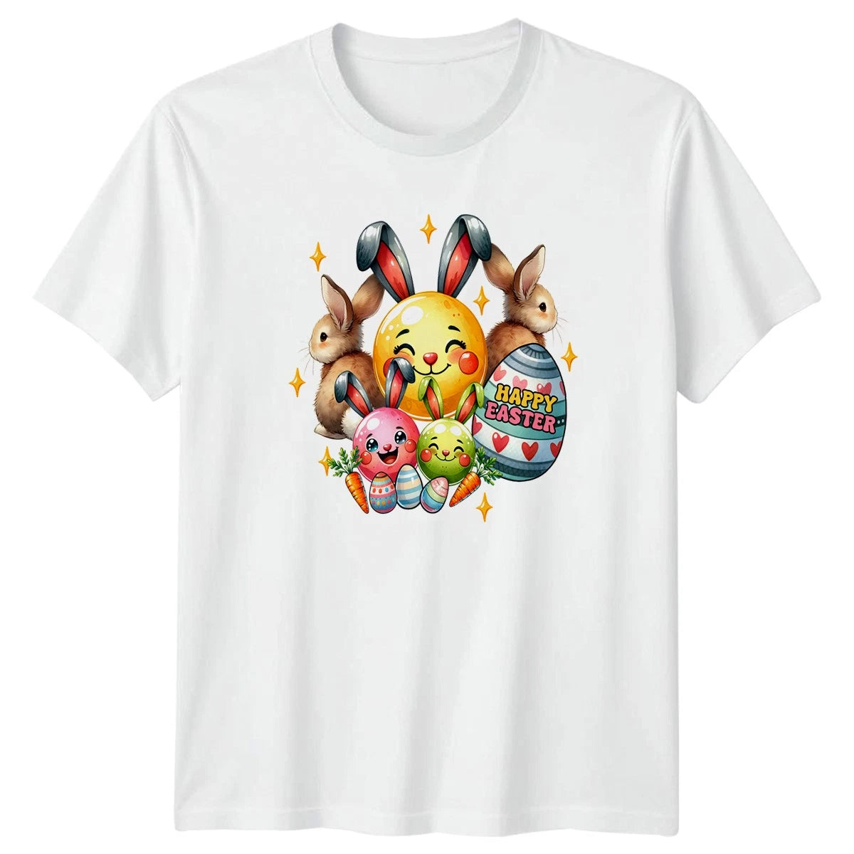 Happy Easter T-Shirt Kawaii Bunny Rabbit Holiday Easter Gift For Him And Her