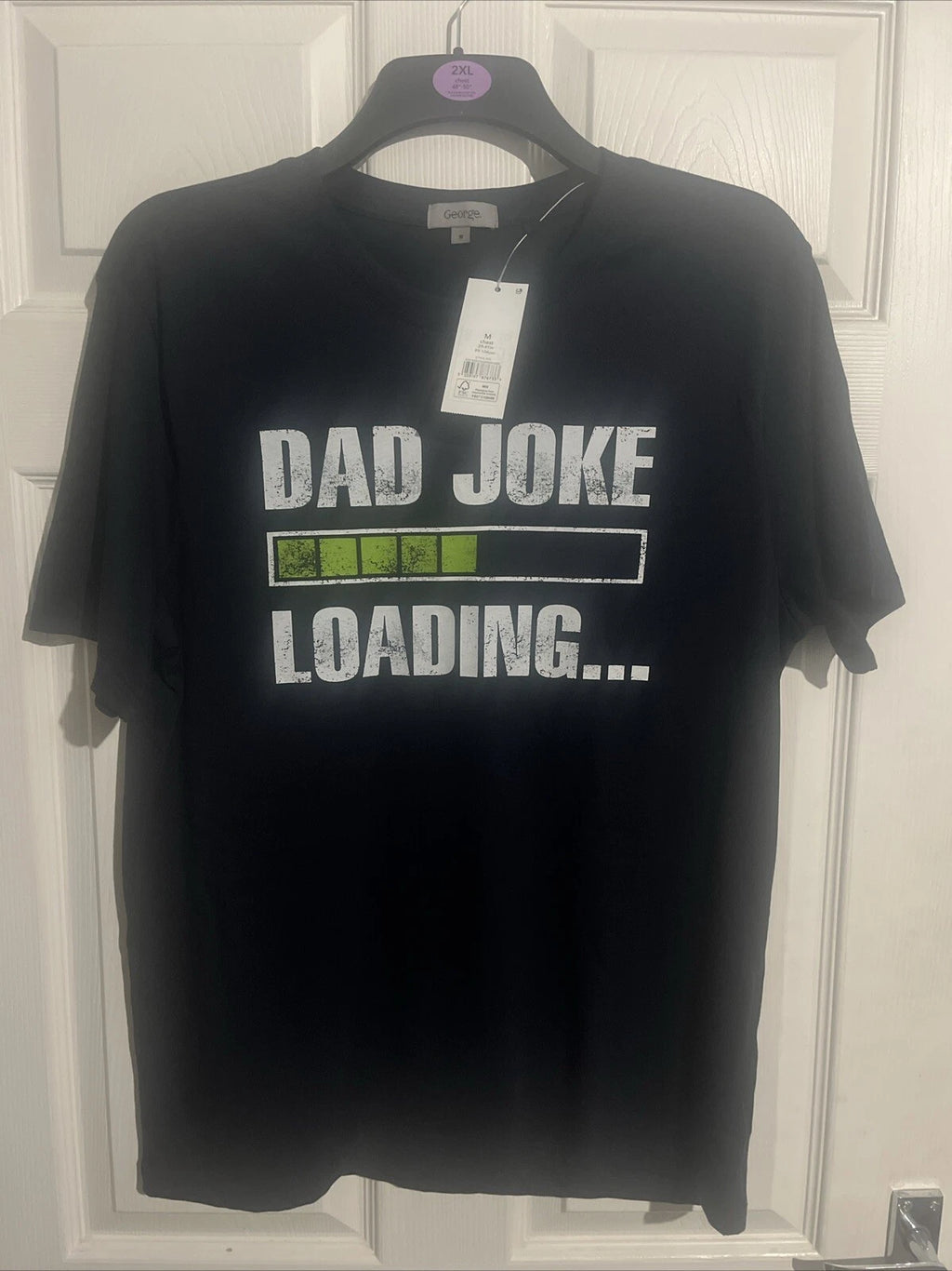 Dad Joke Loading Black T Shirt M