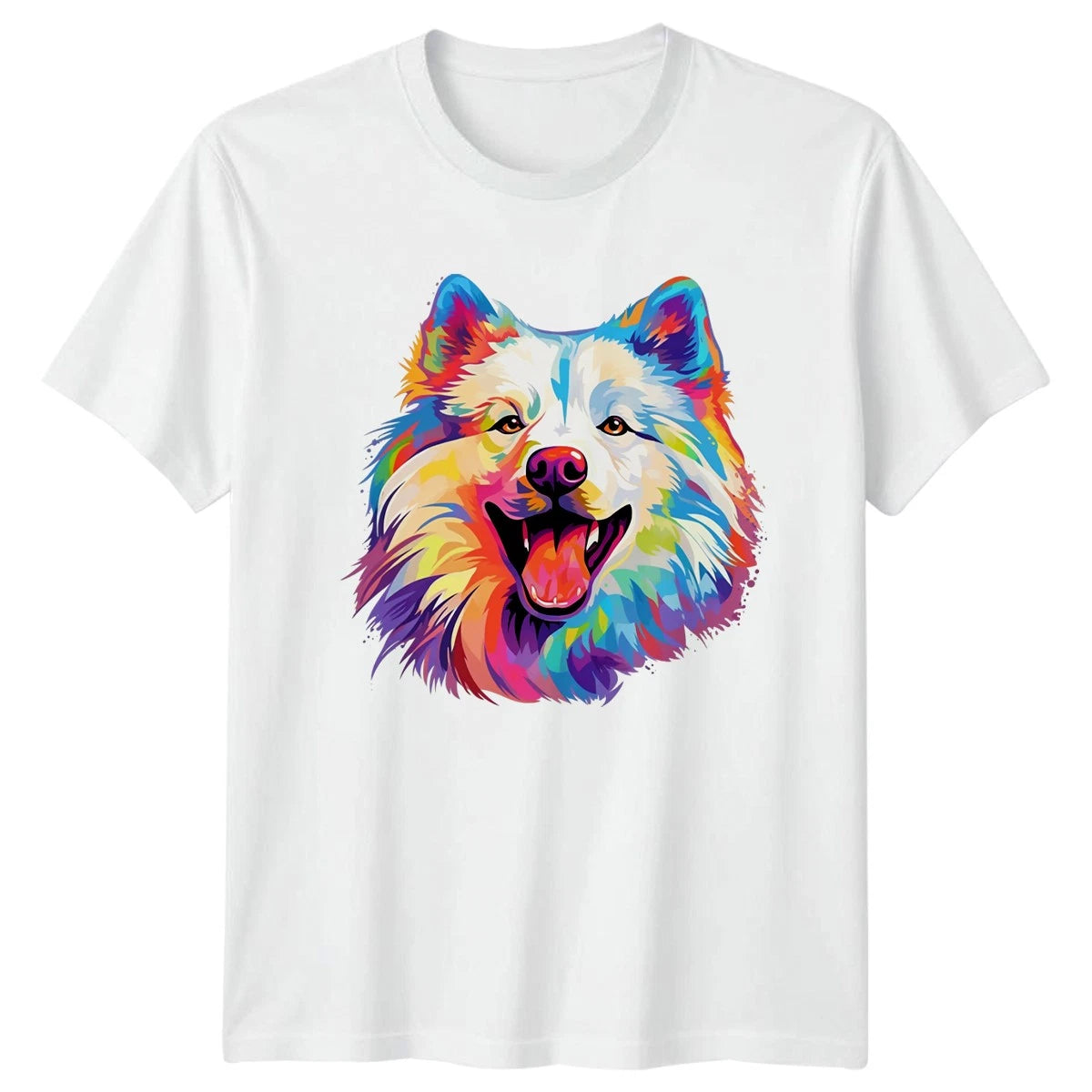 Colorful Samoyed Dog T-Shirt Pet Lover Gift For Him And Her