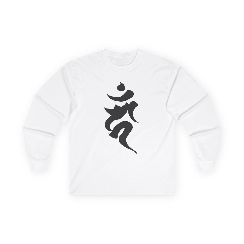 Japanese Calligraphy Fudo Myo-o Long Sleeve Tee | Buddhist Symbol