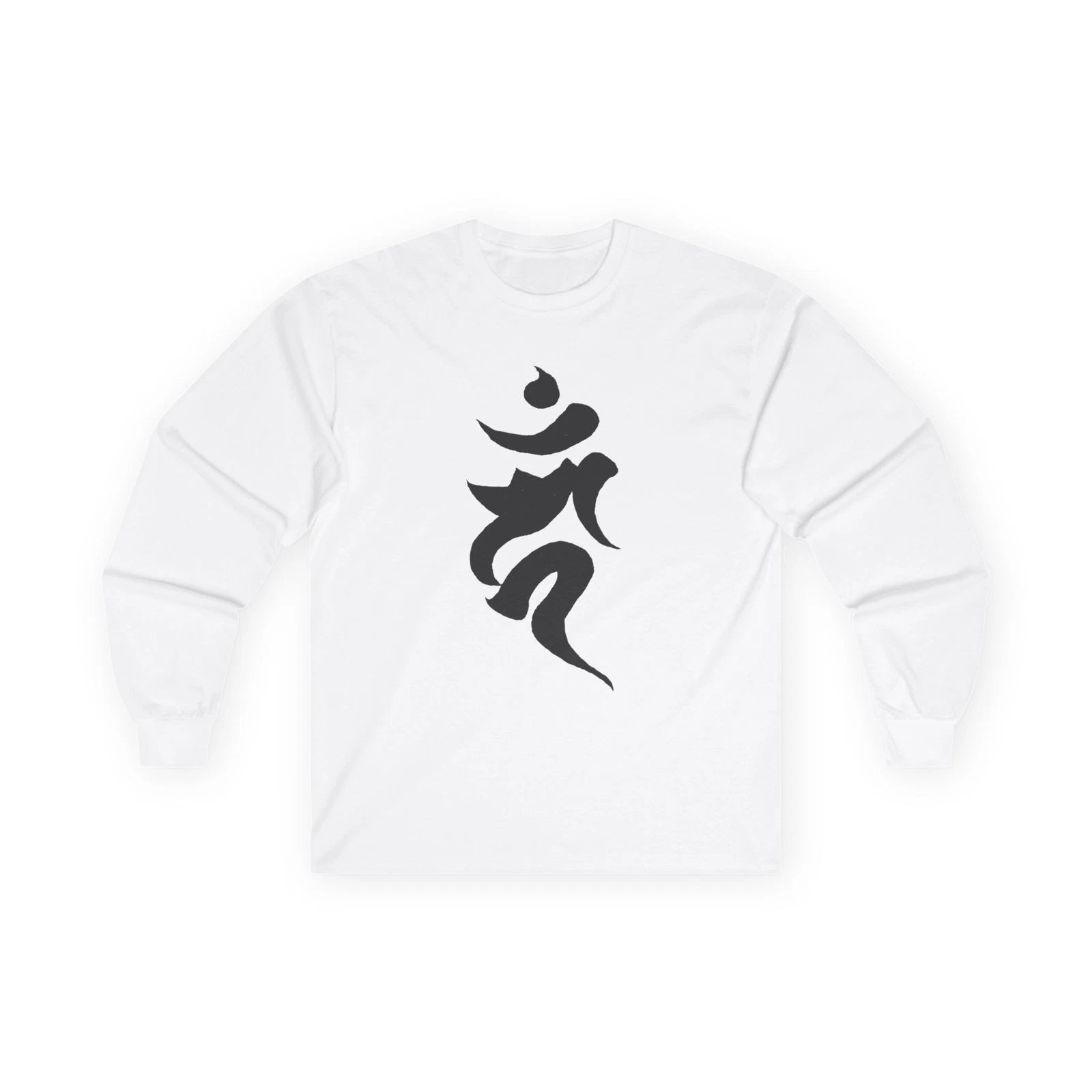 Japanese Calligraphy Fudo Myo-o Long Sleeve Tee | Buddhist Symbol