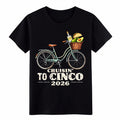 "Cruisin' to Cinco 2026" Cinco de Mayo Bicycle T-Shirt, Fiesta Tee