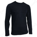 Long Sleeve BLACK T-SHIRT - All Sizes - Army Military Cotton Top - 100% COTTON