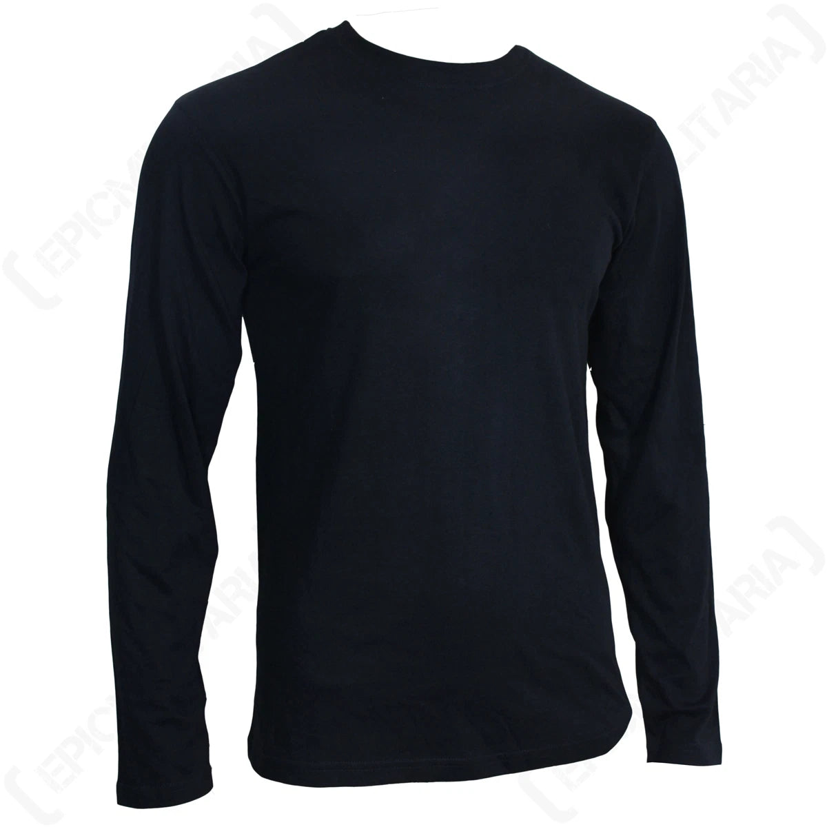 Long Sleeve BLACK T-SHIRT - All Sizes - Army Military Cotton Top - 100% COTTON