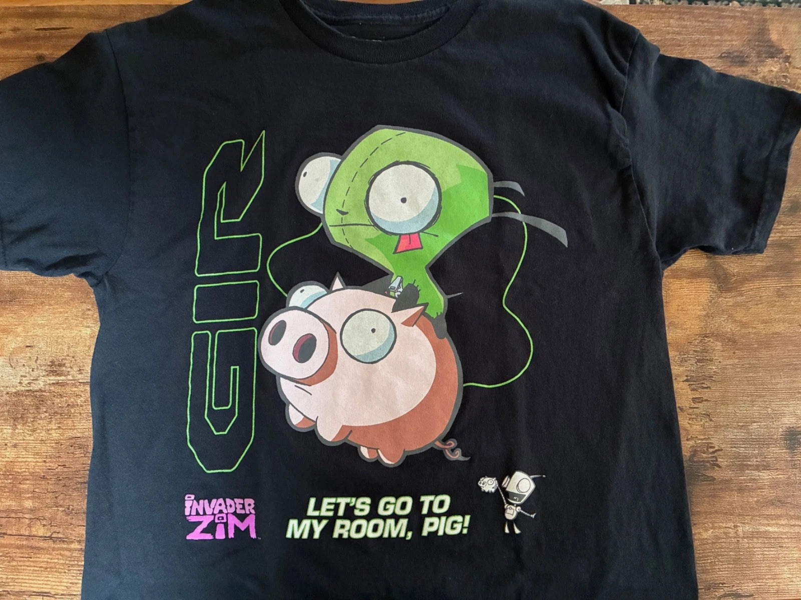 Invader Zim Black T-Shirt from Hot Topic, Good Condition, Medium
