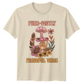Purr-fectly Peaceful Vibes Cat Mushroom Retro Boho Graphic T-Shirt