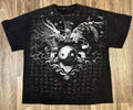 Vintage Y2K Cyber Goth Grunge Dragon Skull Tiger Emo T-Shirt Affliction Style L
