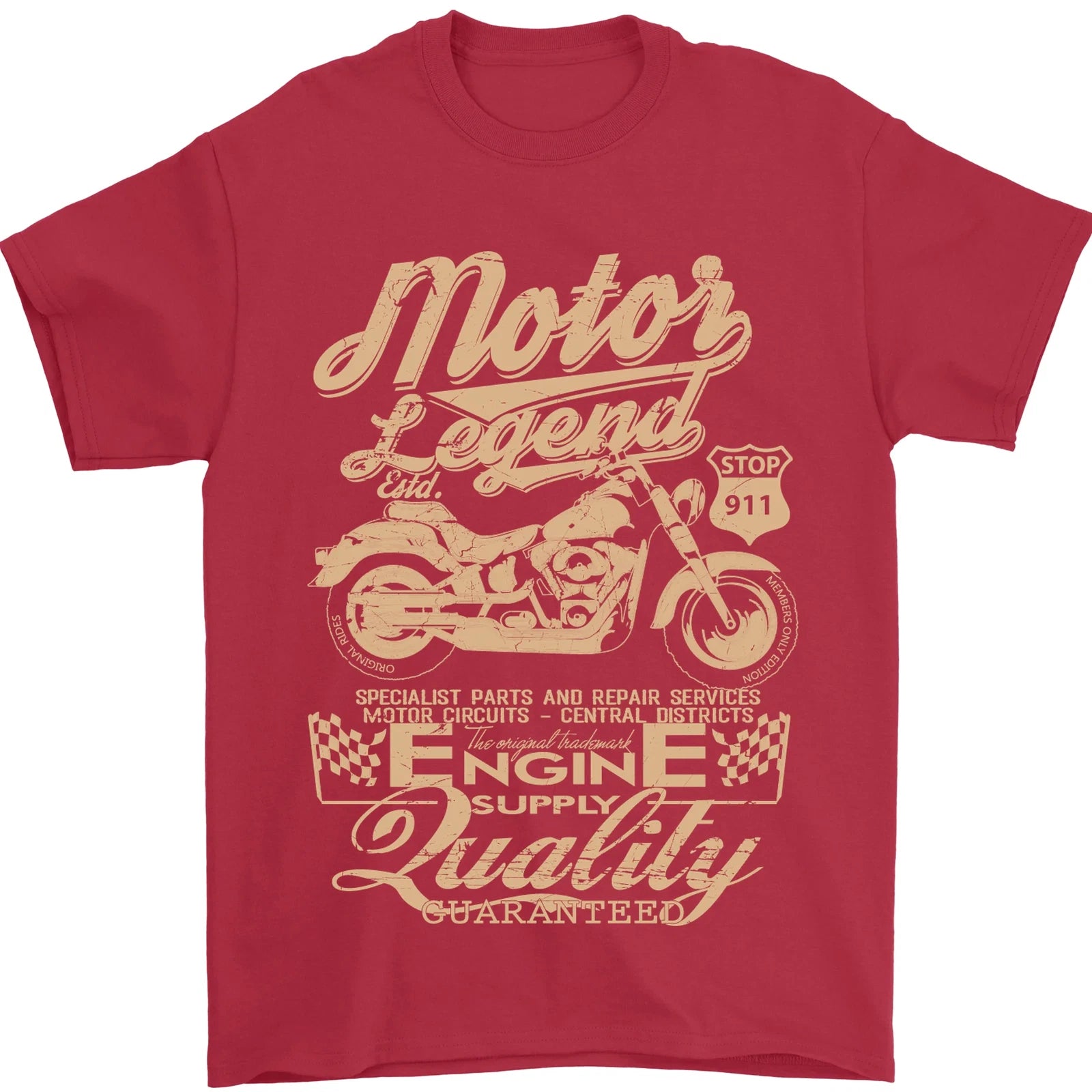Motor Legend Biker Motorbike Motorcycle Mens T-Shirt 100% Cotton