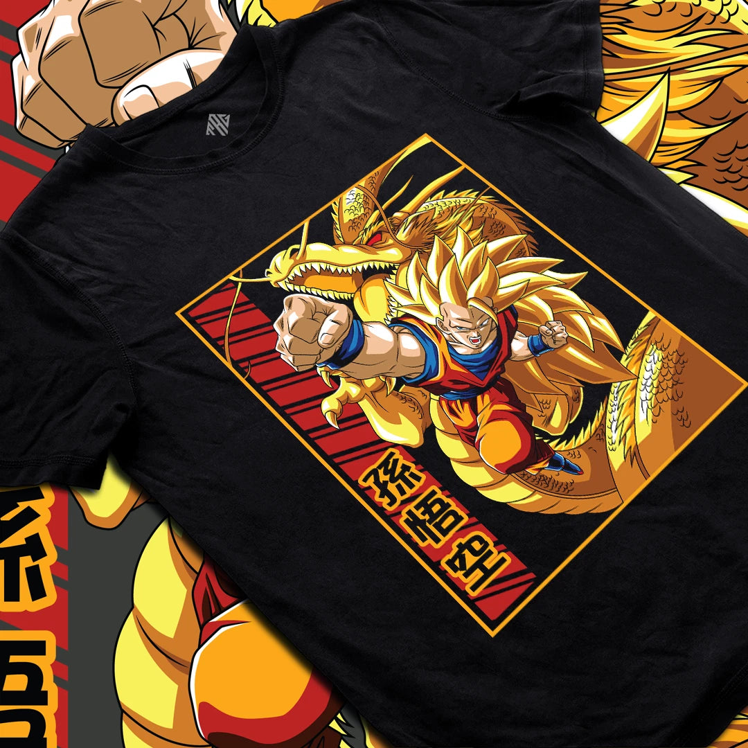 Super Saiyan 3 T-Shirt SSJ3 Transformation Fan Art Tee