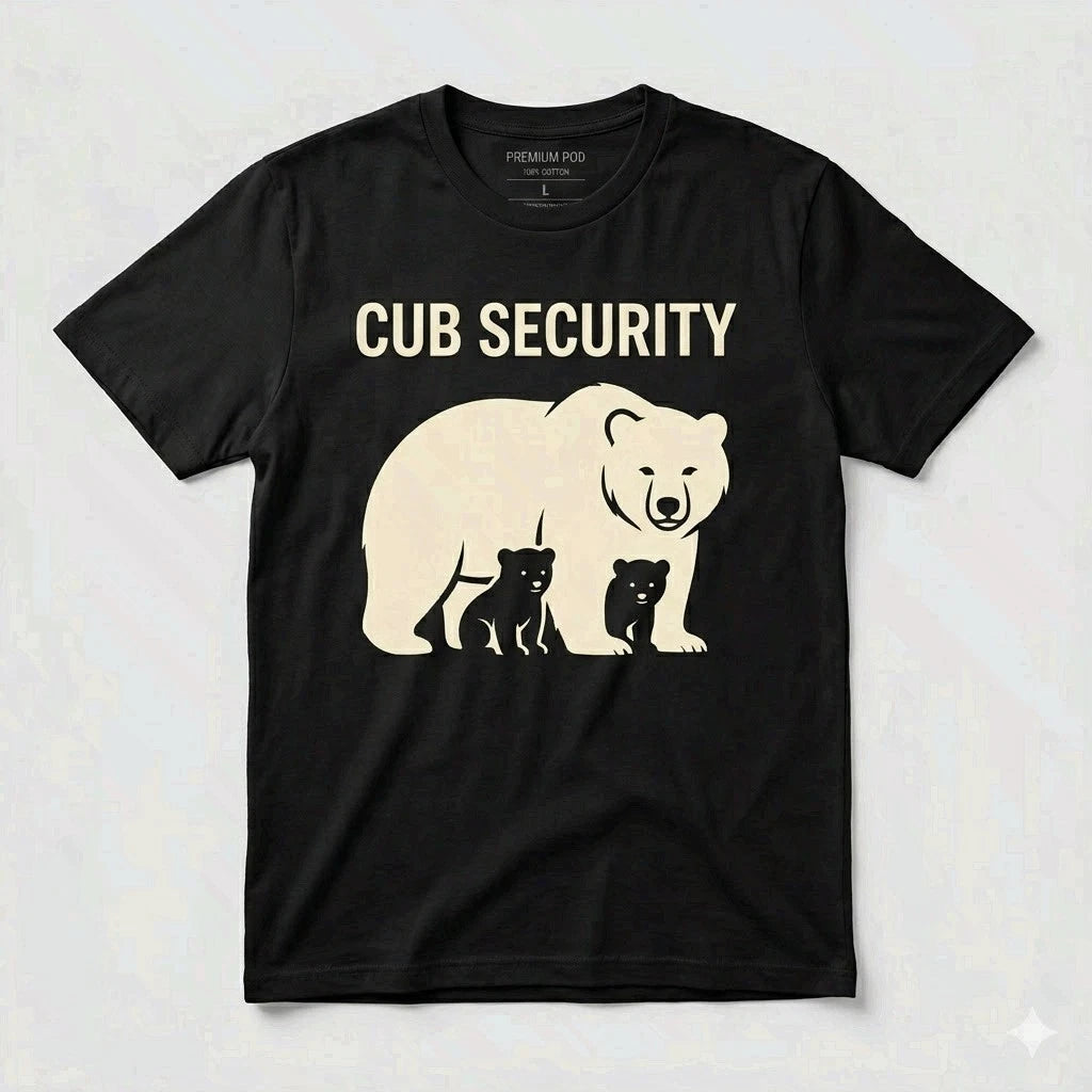 Papa Bear Cub Security Shirt Funny Father's Day Gift for Dad Tee