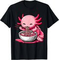 Funny Axolotl Noodle Gifts Anime Kawaii T-shirt