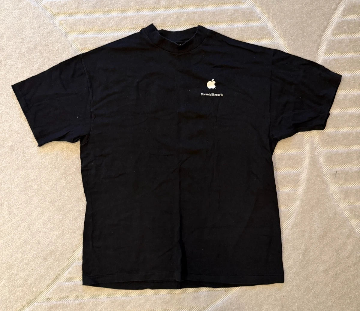 Macworld Boston '94 Black Tshirt, in size US Men's X-Large