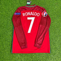 Cristiano Ronaldo #7 Portugal 2016 Home Retro Jersey Long Sleeve