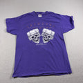 Vintage Fatheads Shirt Mens Large Purple Skull Motorcycle Biker Tee 2002 Y2K