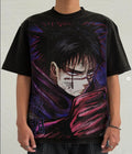 NWT SKAARS Limited Sold Out Rare CHOSO Jujutsu Kaisen Graphic Faded Black Tee, L
