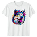 Colorful Husky Dog T-Shirt Pet Lover Gift For Him And Her