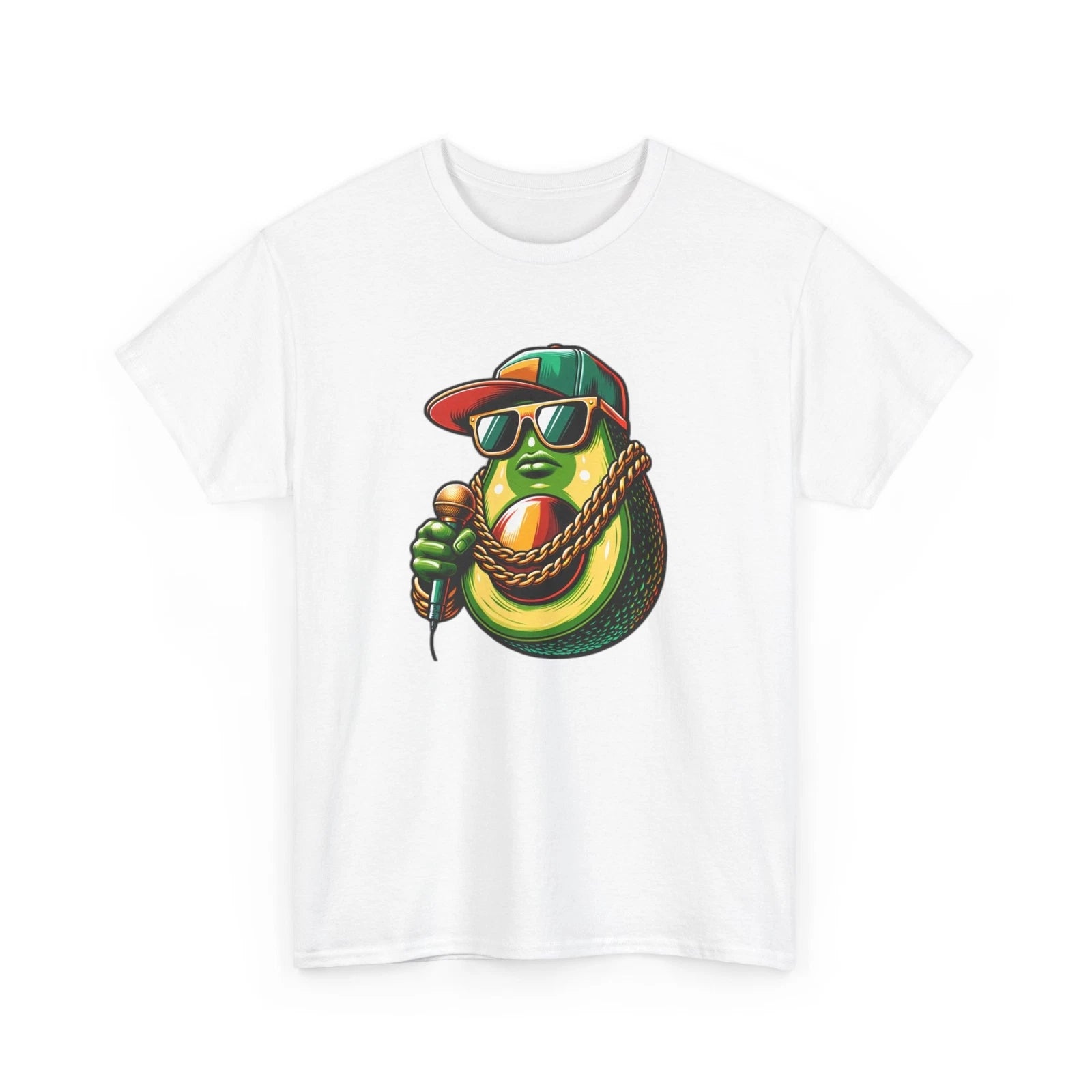 Unisex Adult T Shirt Avocado Rapper Pop Art Hip Hop Funny Food Gift Music Tee