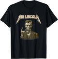 Funny 80s 90s Heavy Metal Music Band Abe Abraham Lincoln T-Shirt