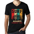 Men's Graphic T-Shirt V Neck Summer Time Surf In Algarve Eco-Friendly Limited