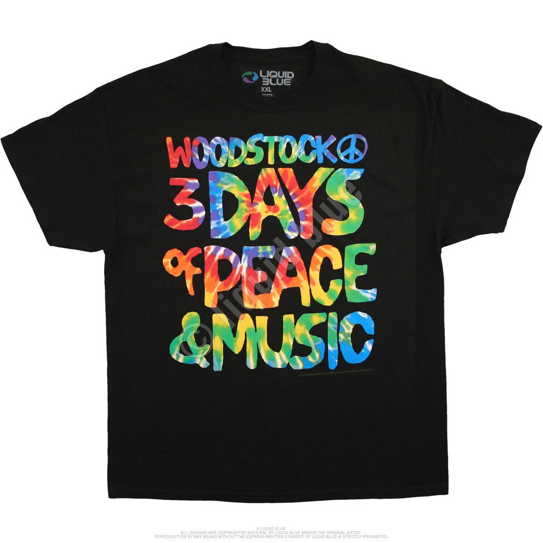 WOODSTOCK MUSIC FESTIVAL-PEACE,MUSIC,LOVE-BLACK T-SHIRT S,M,L,XL,XXL,3X