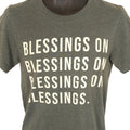Christian T Shirt Mens Size Small Green Blessings Ephesians 3:20 Bible Verse