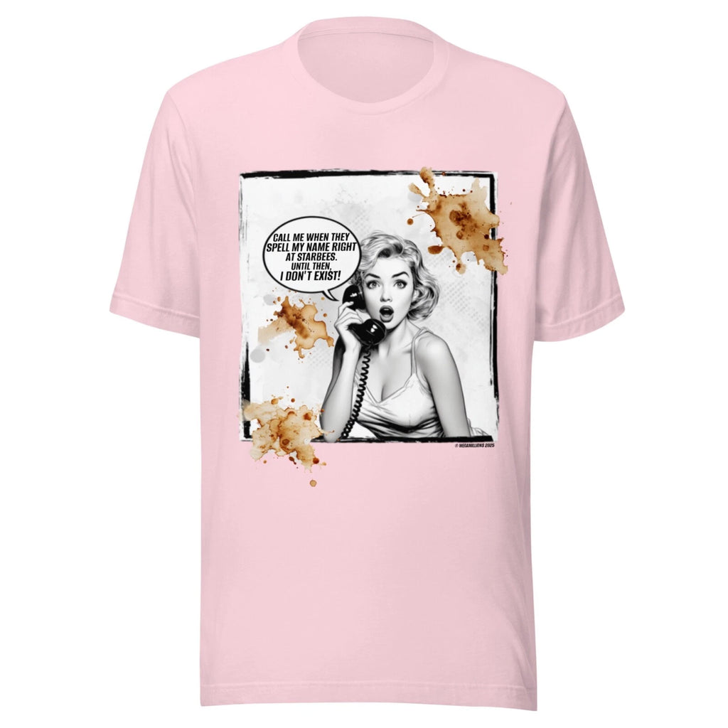 vintage COFFEE SHIRT - FUNNY  - POP ART WOMAN - ALL SIZES - PINK