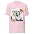 vintage COFFEE SHIRT - FUNNY  - POP ART WOMAN - ALL SIZES - PINK