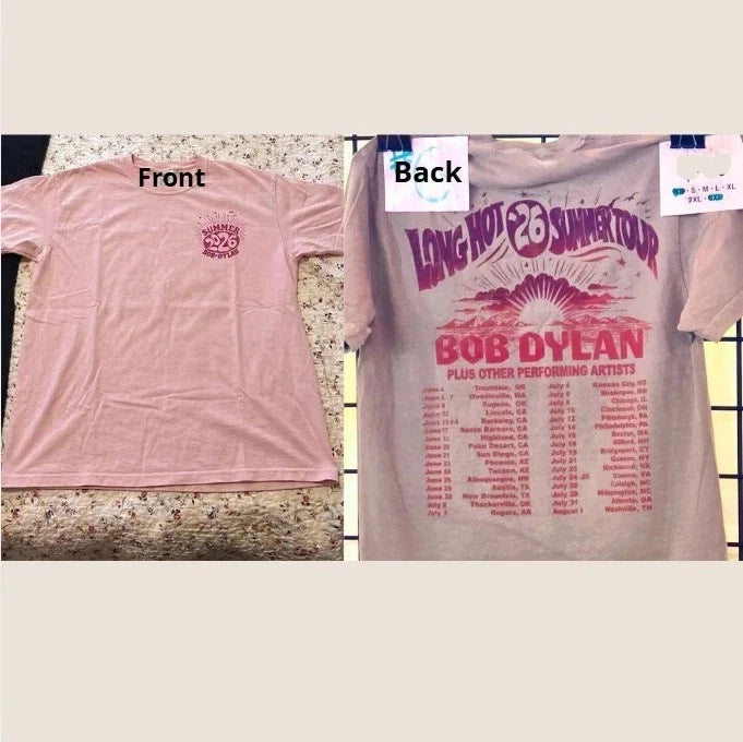 Bob Dylan Long Hot Summer Tour 2026 T-Shirt Reprint