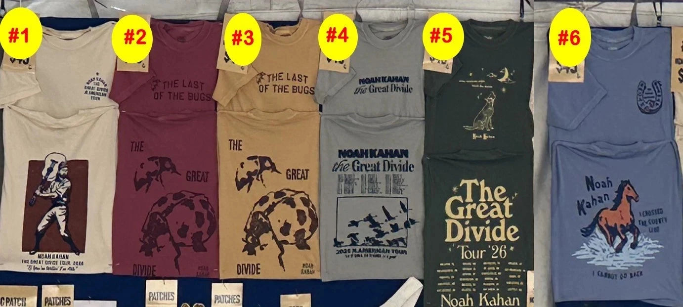 NEW Noah Kahan Merch The Great Divide Tour 2026 Tshirt reprint