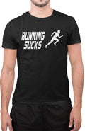 Adult Running Sucks Funny Work Out Gym Sarcastic T-Shirt